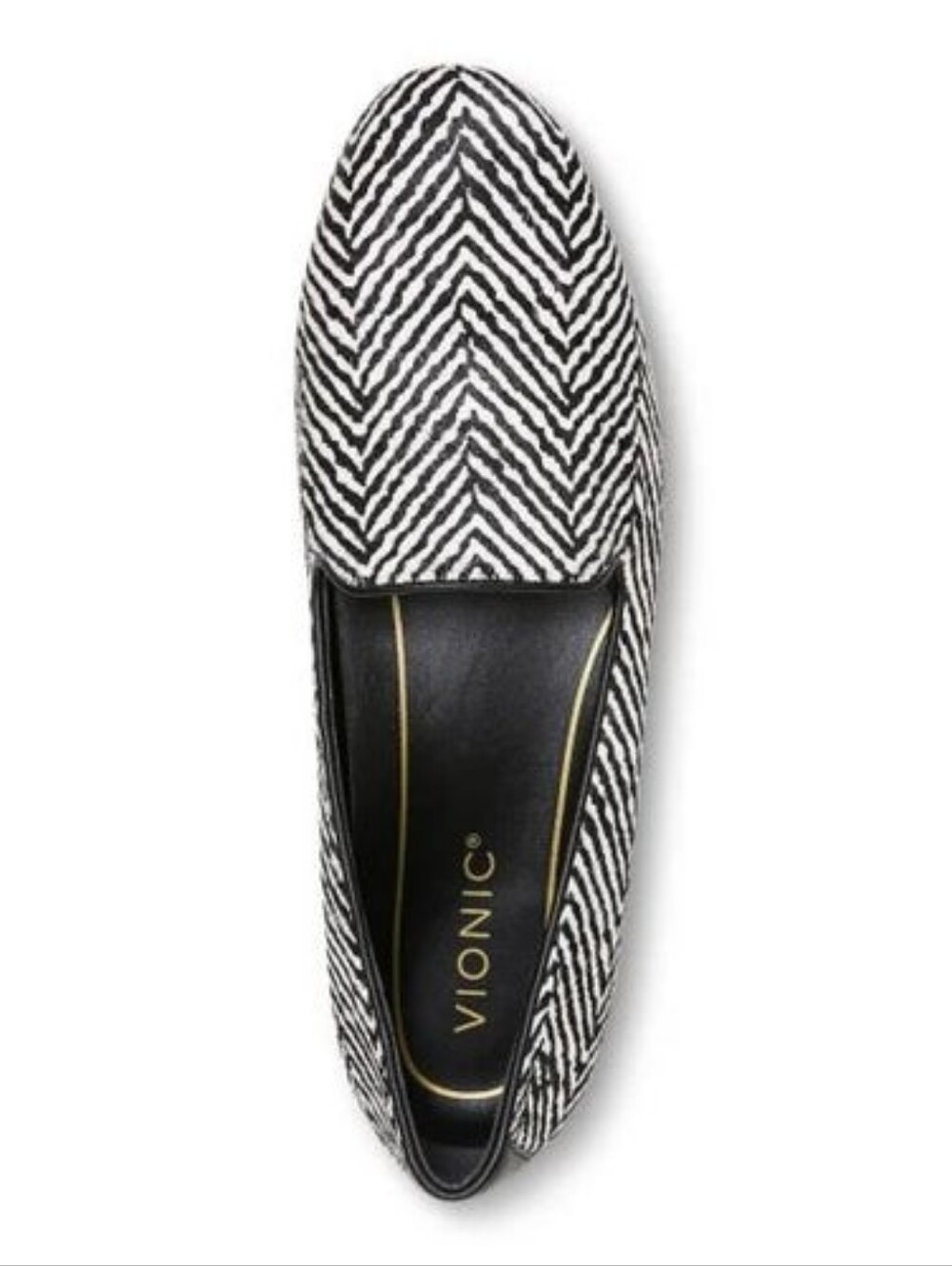 Vionic Hair- On Black & White Zebra Print Slip-On Loafers Sz 5
